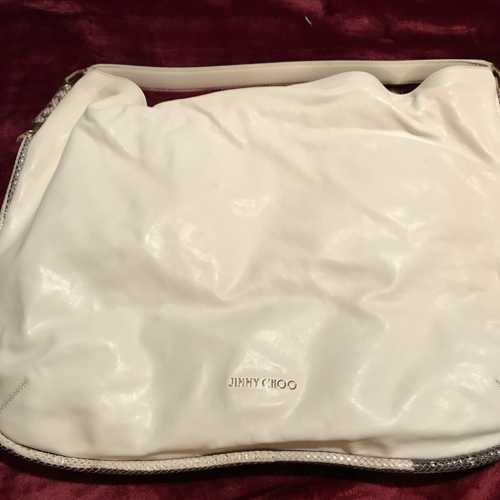 🌸White Jimmy Choo Authentic over size bag🌸🌸